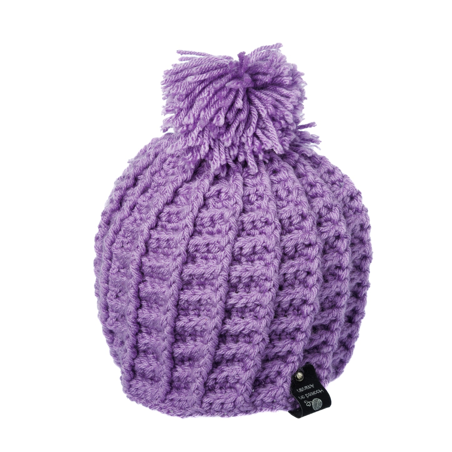 "Waffle Stitch" Beanie w/ Pom Pom